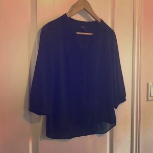 Long sleeved see through black shirt